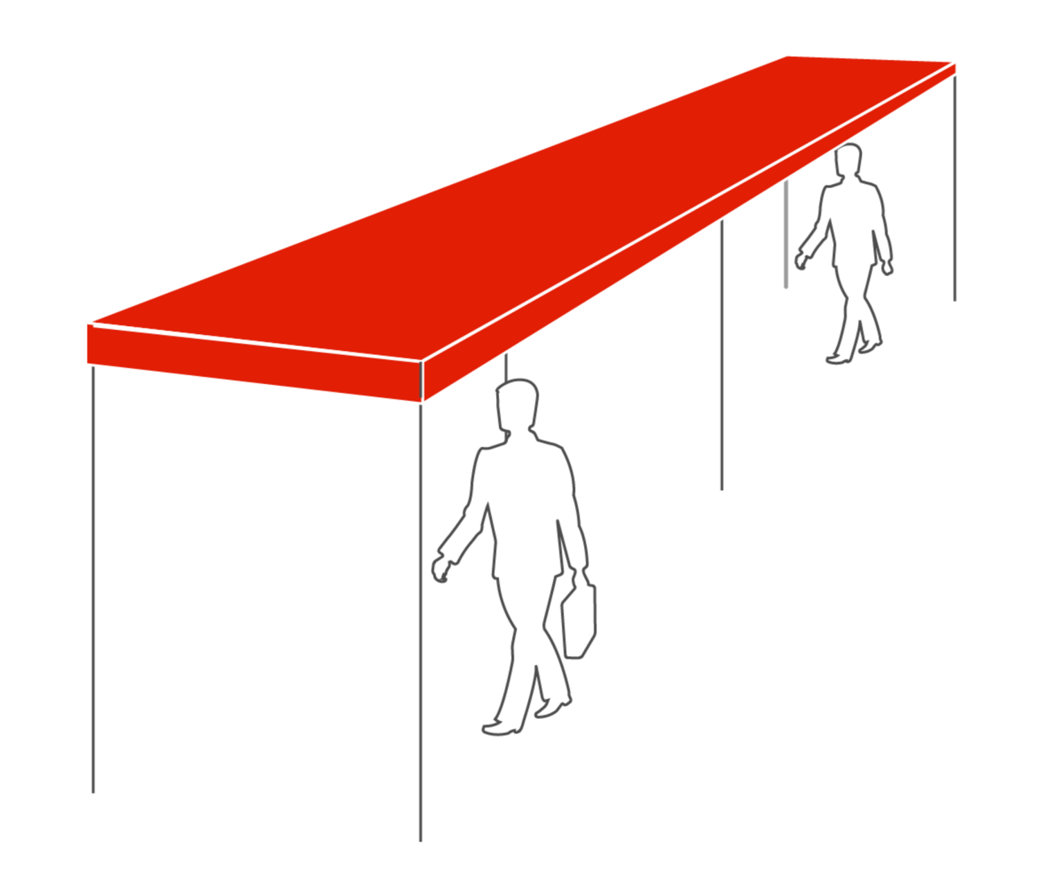 yolak soyaboni, kirish oldiga tent